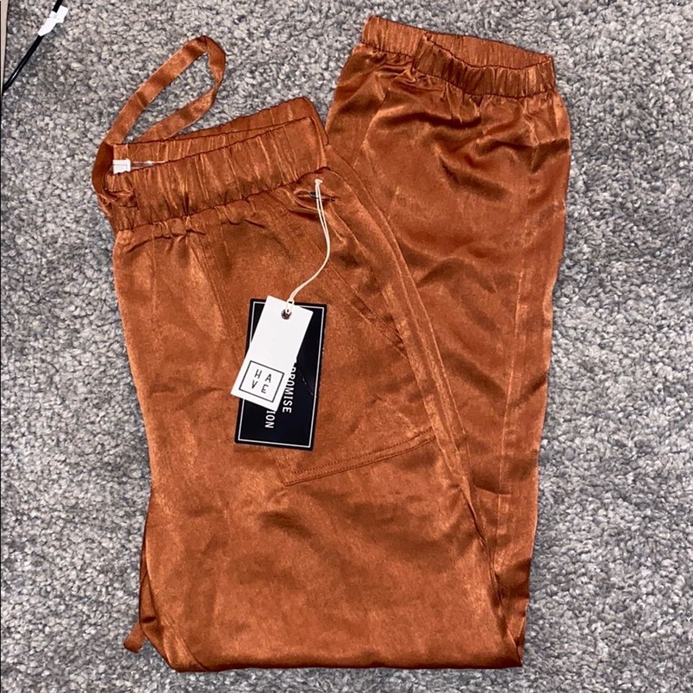 Silk joggers pants